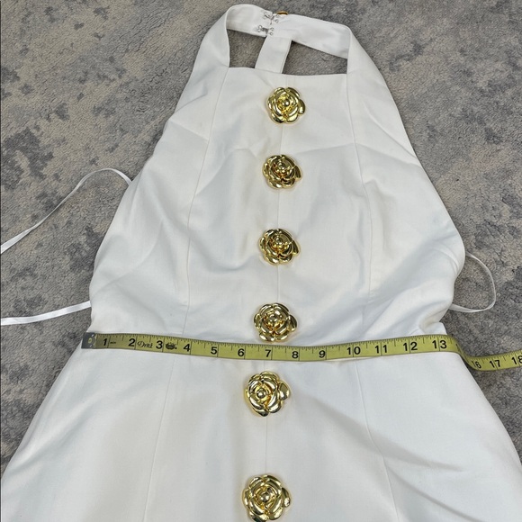 NWT Atoir Tiffany Dress Rose Floral Button Open Back White Sz 6 - Picture 10 of 16